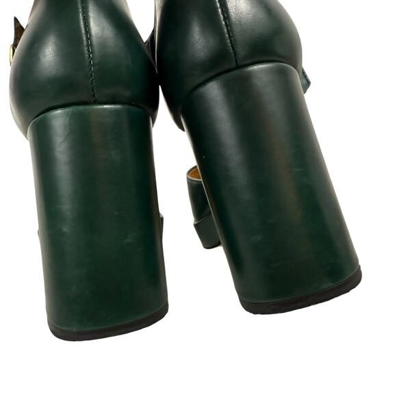 Zilian Shoes Womens EU 40 US 9-9.5 GReen Heeled Mary Jane Academia Preppy - Picture 4 of 13